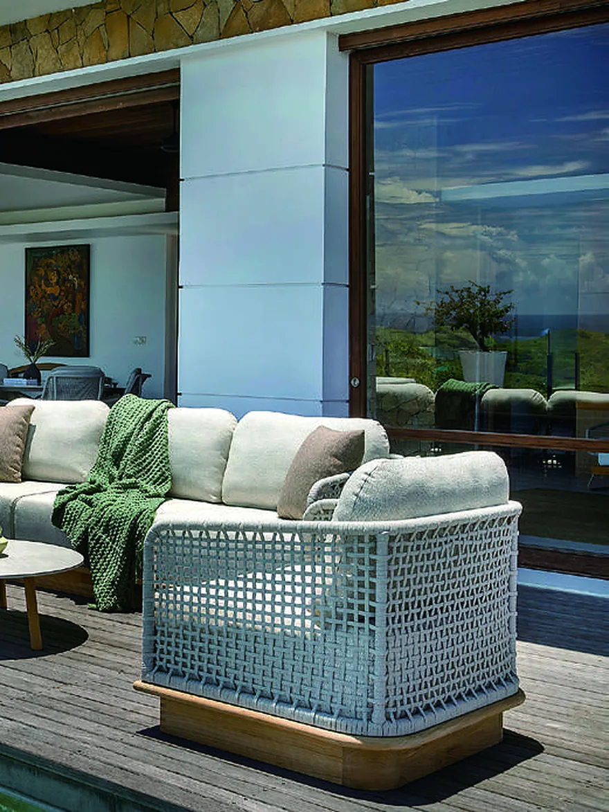 Olefin rope outdoor seating